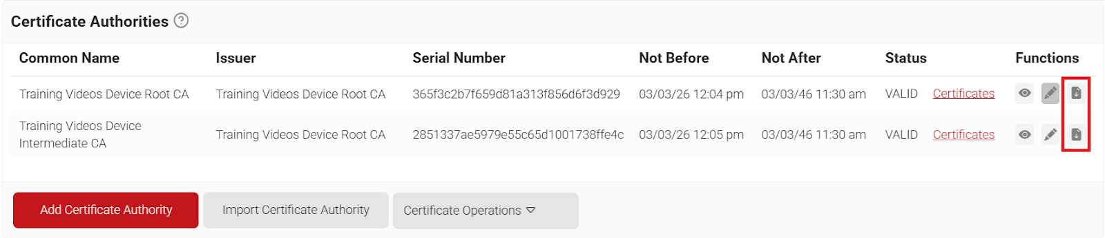 Downloading Certificate Authority from JoinNow